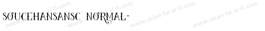 soucehansansc normal字体转换
